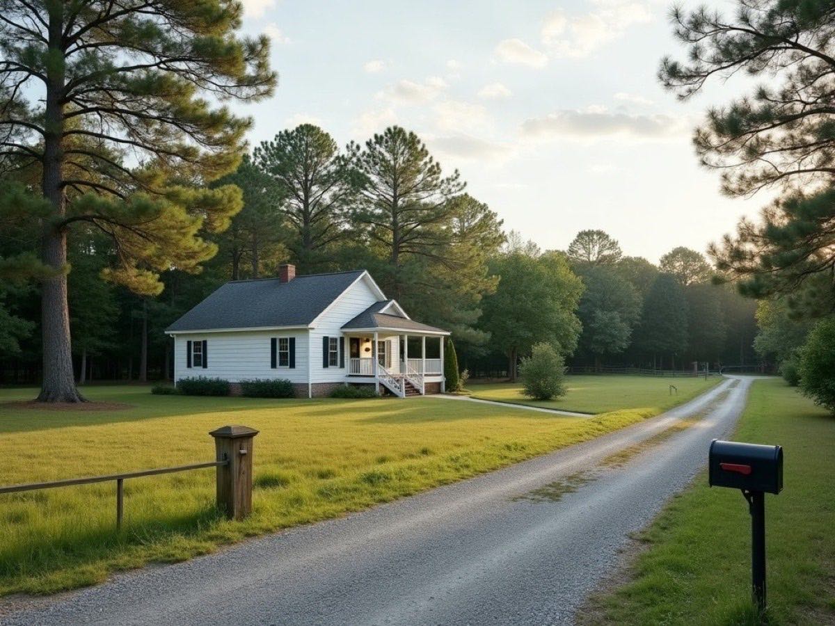 Home on a large septic-served lot outside New Bern, North Carolina